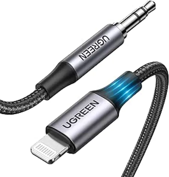 UGREEN Aux Cord for iPhone Lightning to 3.5mm Cable 3.3FT MFi